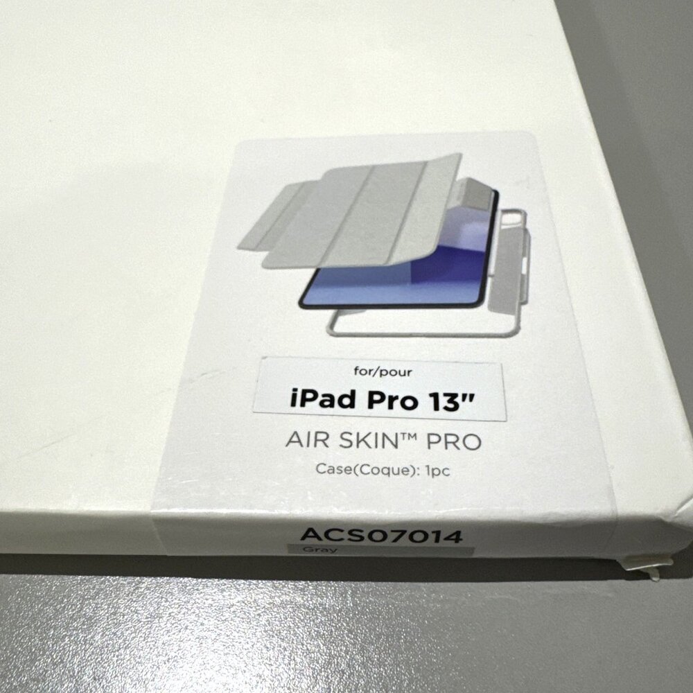 Spigen iPad Pro 13-inch‎ / 11-inch | M4 (2024) [Air Skin Pro] Case Gray ACS07014 - Picture 2 of 4